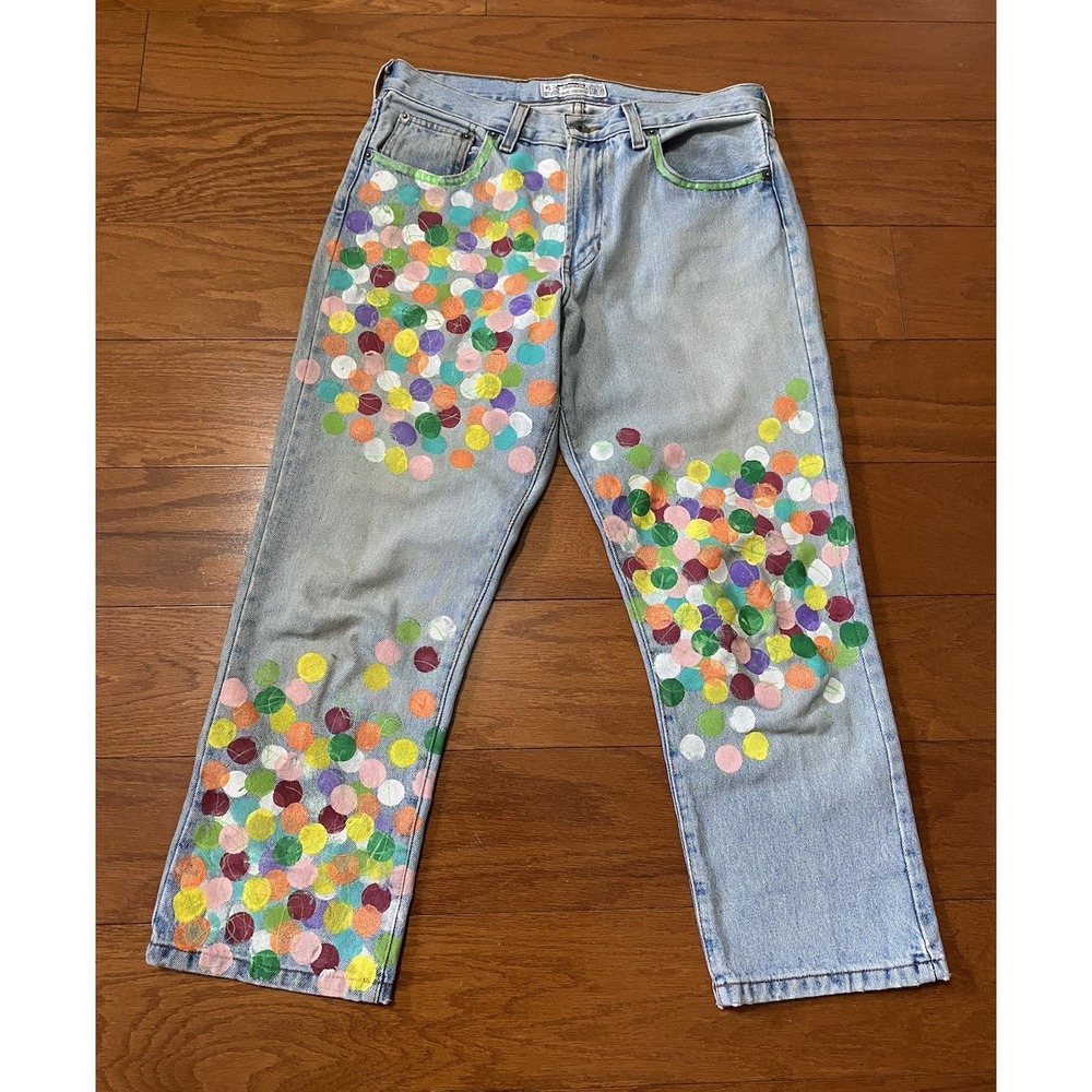 Vintage‎ Abercrombie & Fitch Woman's 90s Denim Jeans Size 6 Colorful Made In USA
